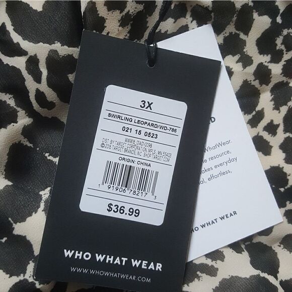Who What Wear Animal print Dress Size 3X New with tags - Picture 5 of 14